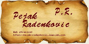 Pejak Radenković vizit kartica